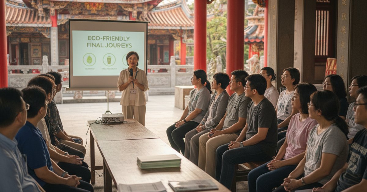 Community workshop at Linsan Temple on sustainable Buddhist funeral services in Singapore