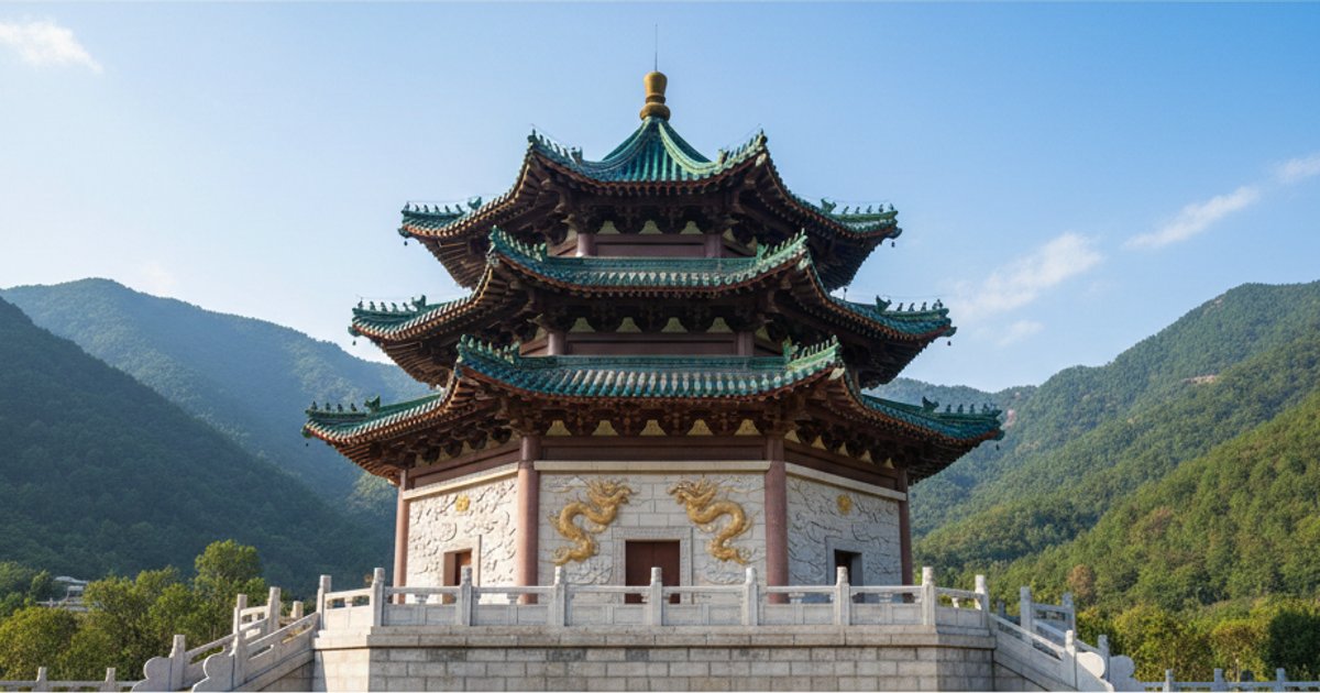 灵山寺骨灰塔的宏伟石质宝塔,展现其建筑美学与风水布局