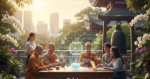 Featured image: Linsan Temple Embraces Digital Future: AI's Role in Buddhist Funeral Services Singapore